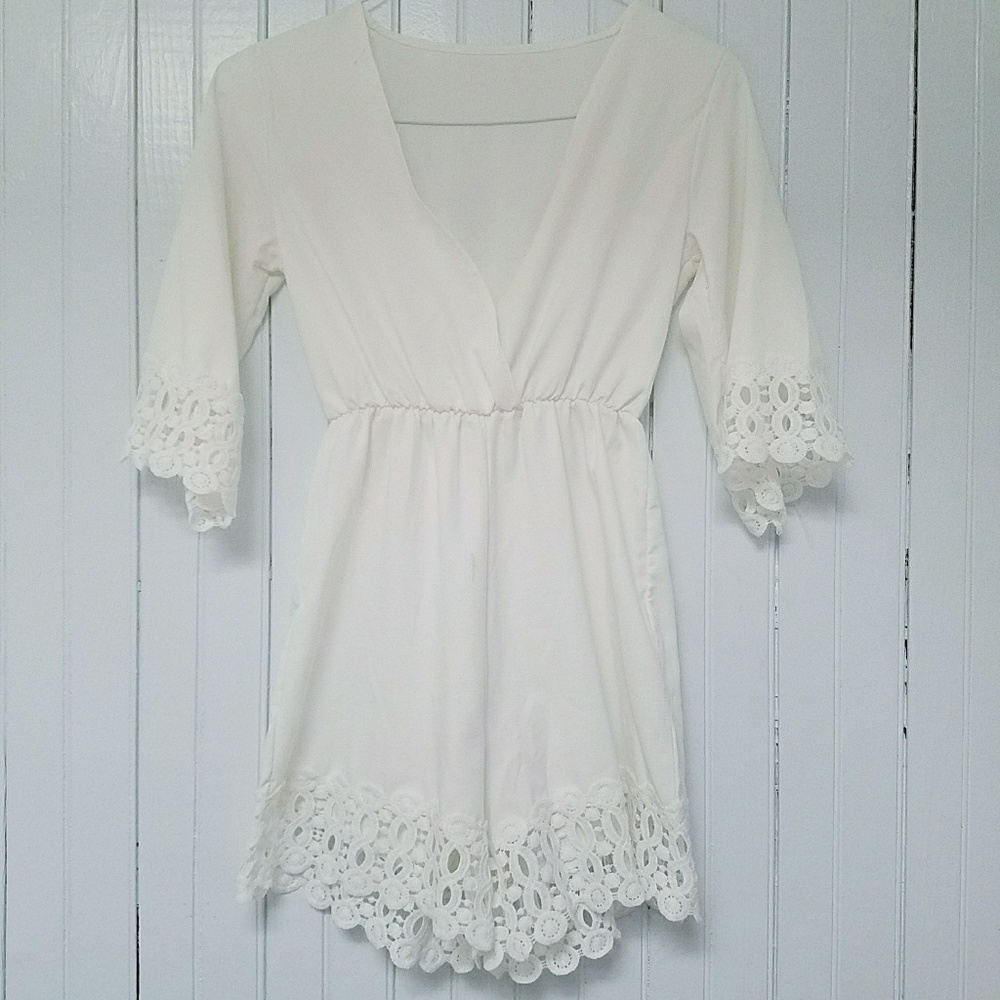 😇Angelic white romper😇